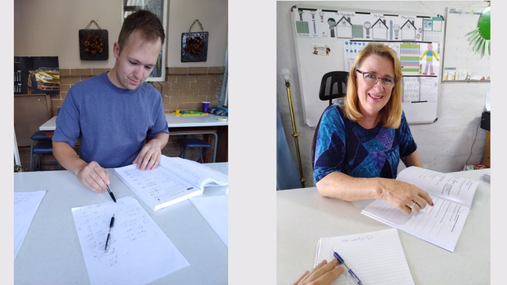 Children receiving homework support at Focus On Aftercare in West Rand
