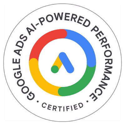 Google Ads AI-Powered Performance certification badge