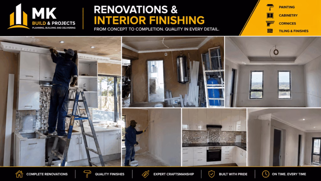 MK Build & Projects renovation and interior finishing projects