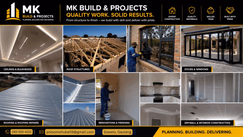 MK Build & Projects construction renovation roofing and installation services